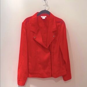 Cynthia Rowley orange-red Utility Jacket Classic Design